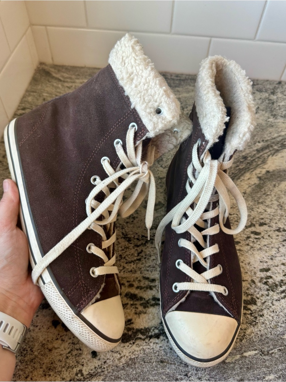 Vintage 2013 Converse Dainty X-Hi Sherpa Boots Size 9 VGUC
